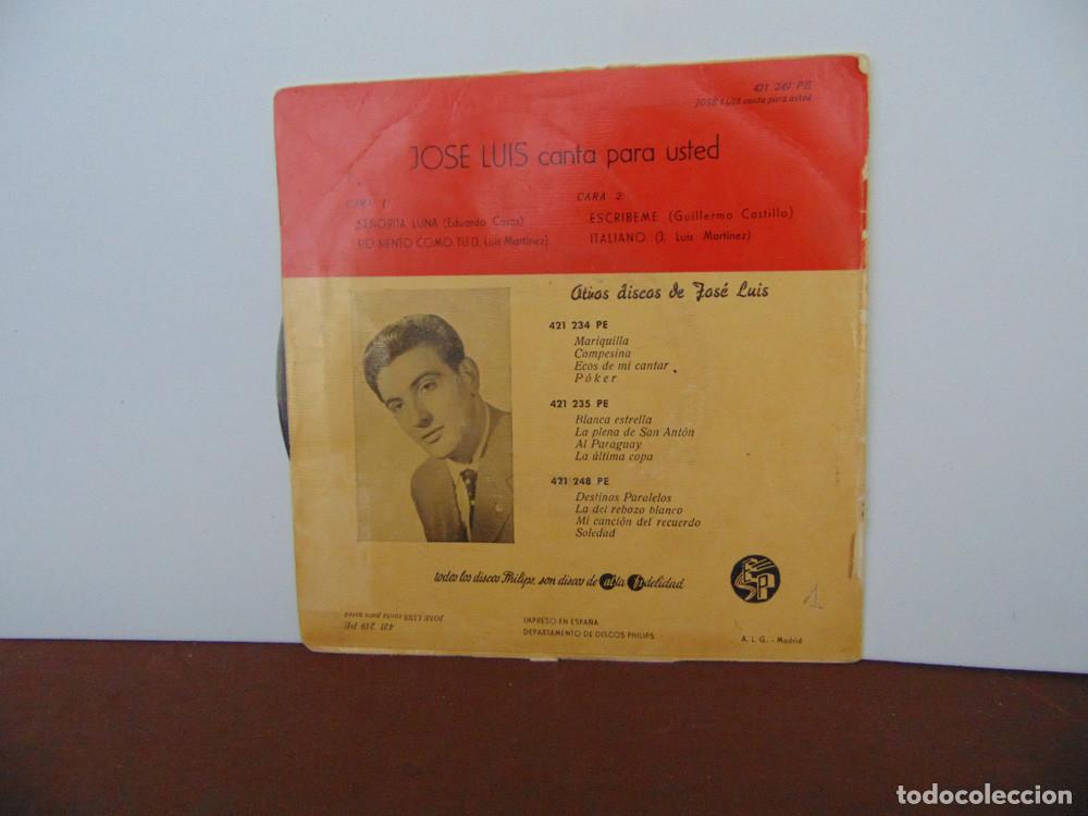 Discos de vinilo: JOSE LUIS CANTA PARA USTED - EP 1959 - Foto 3