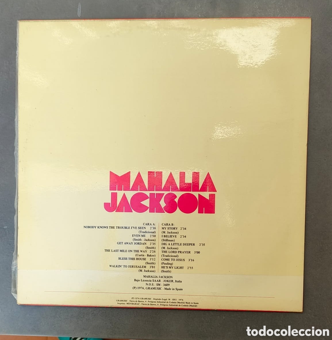 Discos de vinilo: Mahalia Jackson. 1976 - Foto 2