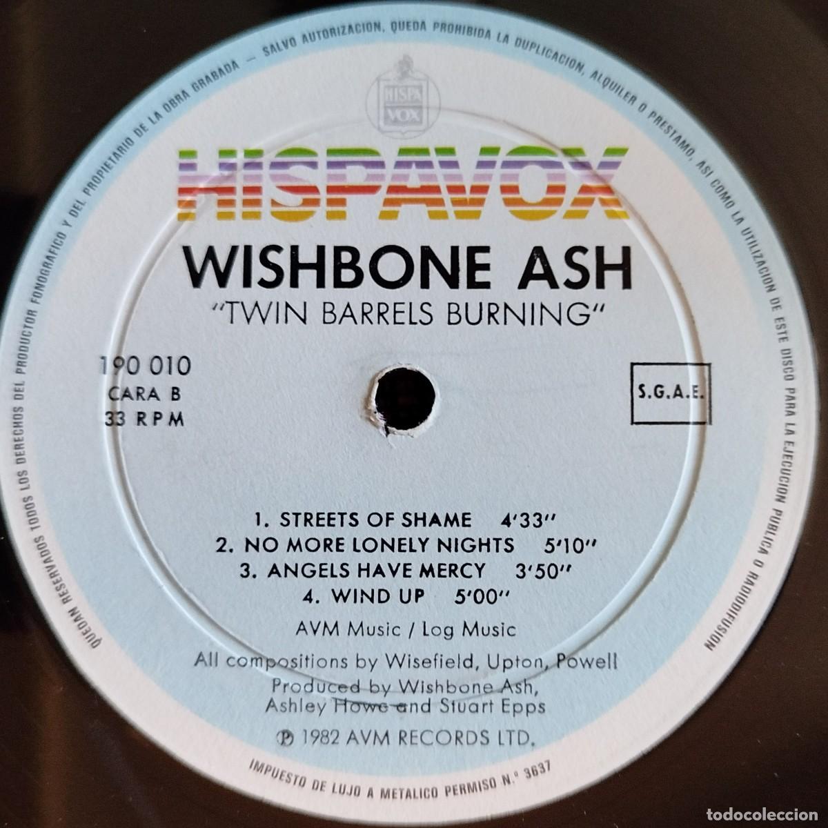 Discos de vinilo: WISHBONE ASH ** Twin Barrels Burning ** VINILO LP 1982 - Foto 4