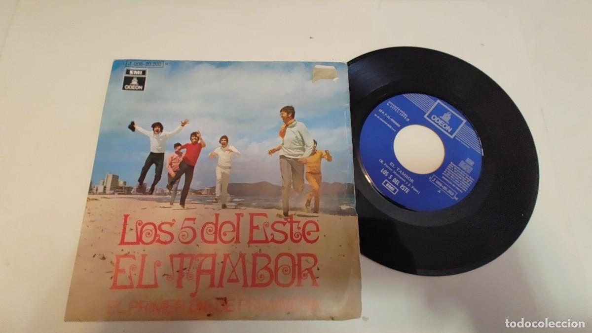 Discos de vinilo: LOS 5 DEL ESTE-SINGLE EL TAMBOR - Foto 1