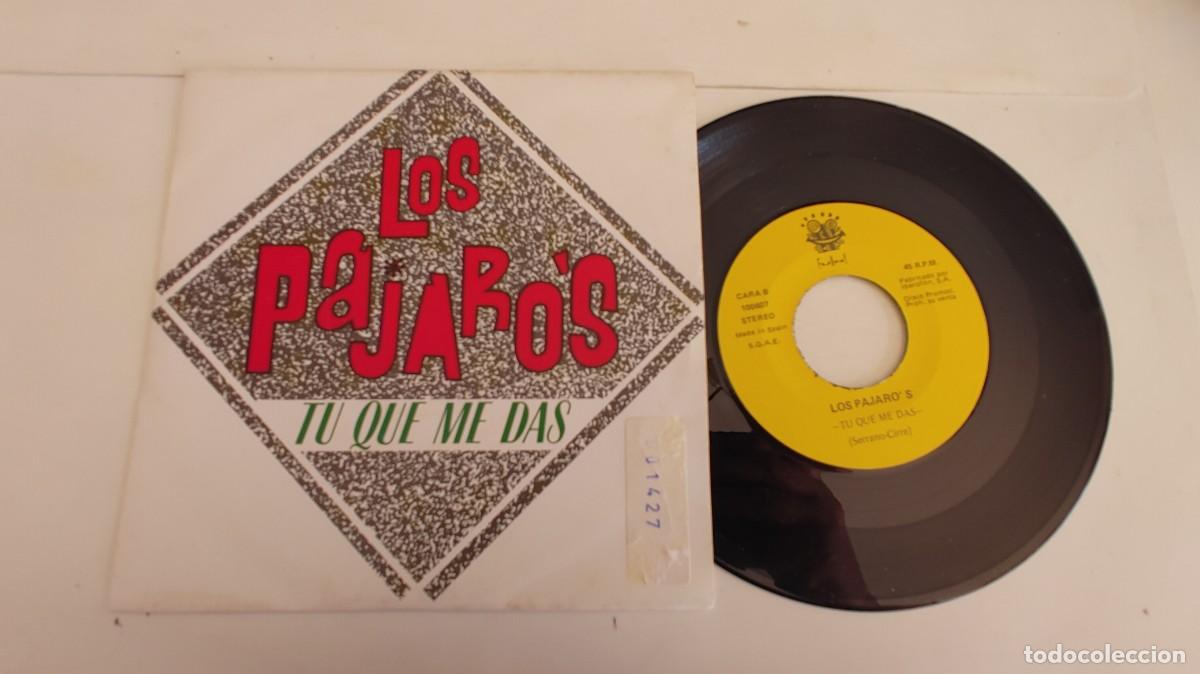 Discos de vinilo: LOS PAJAROS-SINGLE TU QUE ME DAS-MISMA CARA - Foto 1