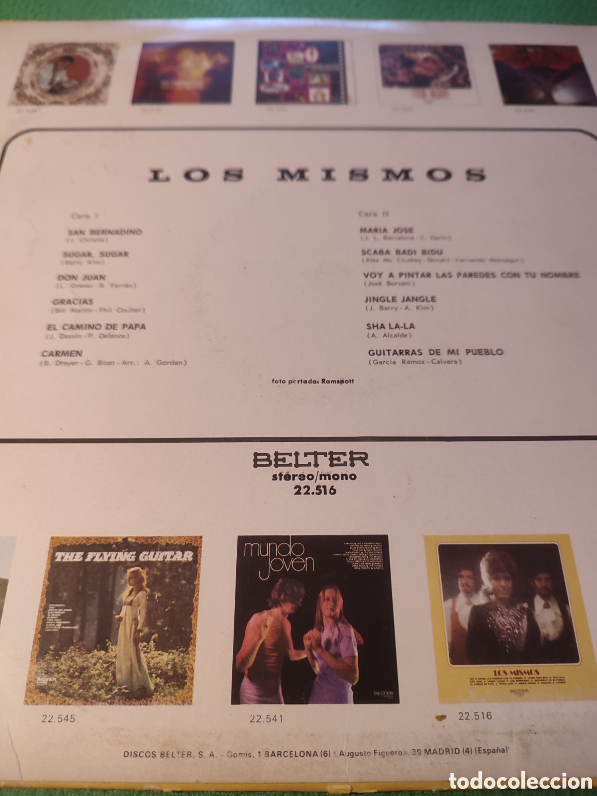 Discos de vinilo: Los Mismos - Los Mismos vinilo Lp - Foto 2