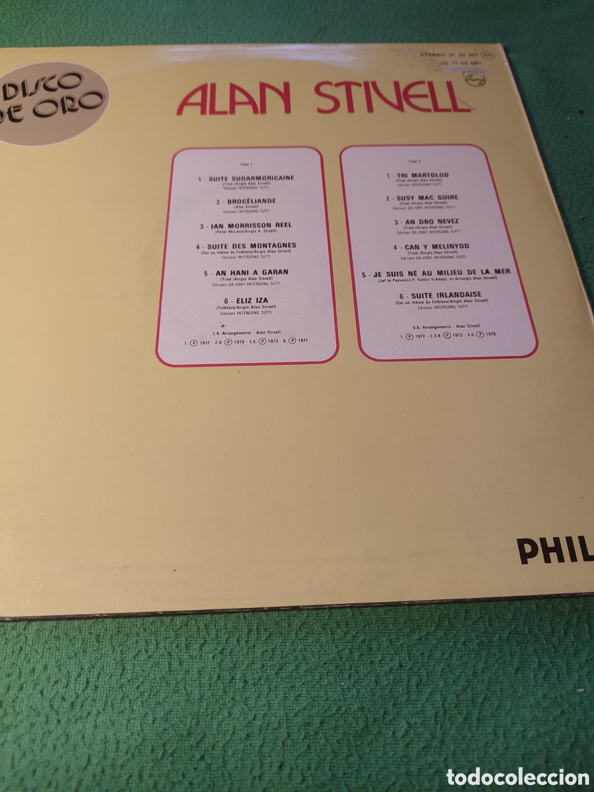 Discos de vinilo: Alan Stivell - Disco de oro vinilo Lp - Foto 2