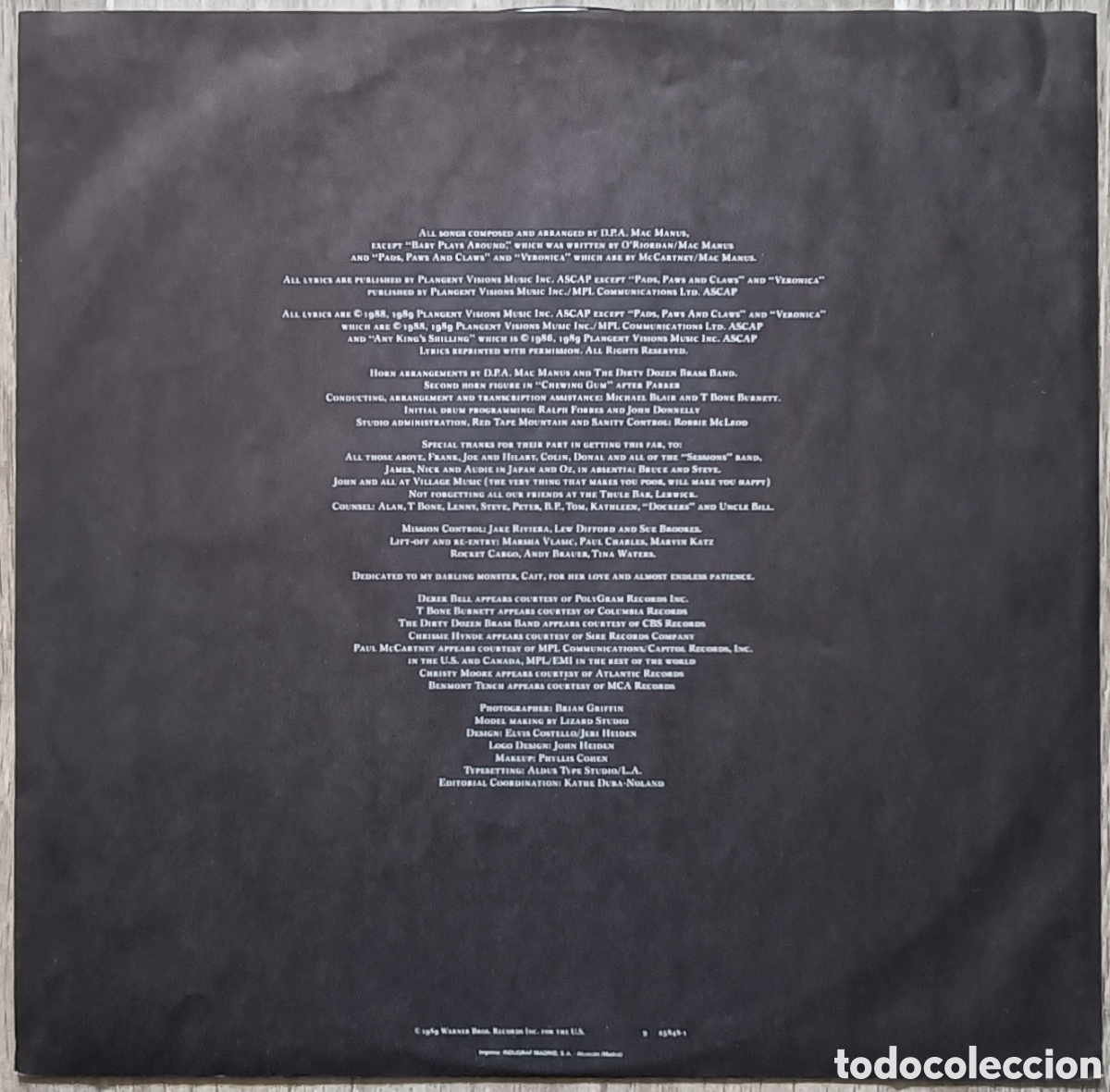 Discos de vinilo: Elvis Costello, 1989 - Spike - Foto 4