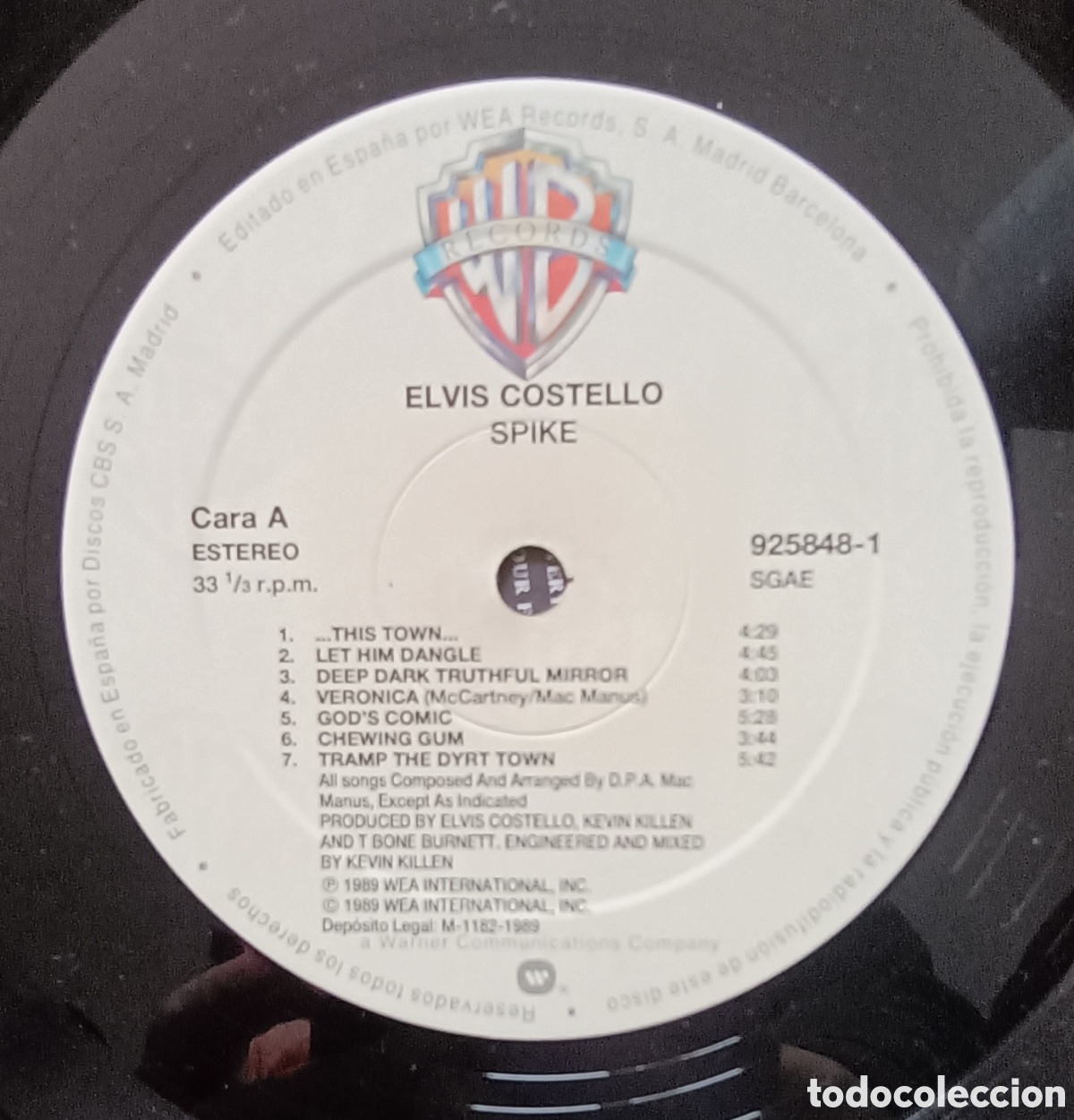 Discos de vinilo: Elvis Costello, 1989 - Spike - Foto 5