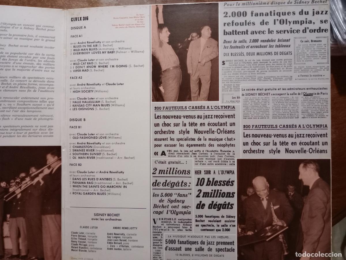 Discos de vinilo: Sidney Bechet - le soir ou .... lon cassa lOlympia - Foto 3