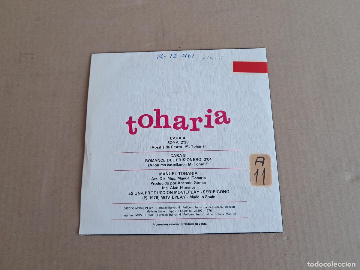 Discos de vinilo: TOHARIA - SOYA SINGLE 1976 - Foto 3