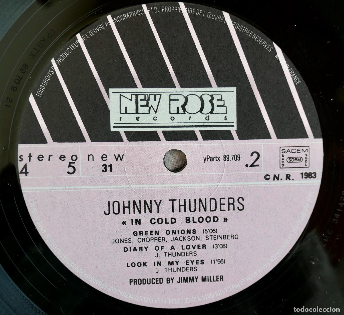 Discos de vinilo: LP VINILO- JOHNNY THUNDERS- IN COLD BLOOD-1982 - Foto 5