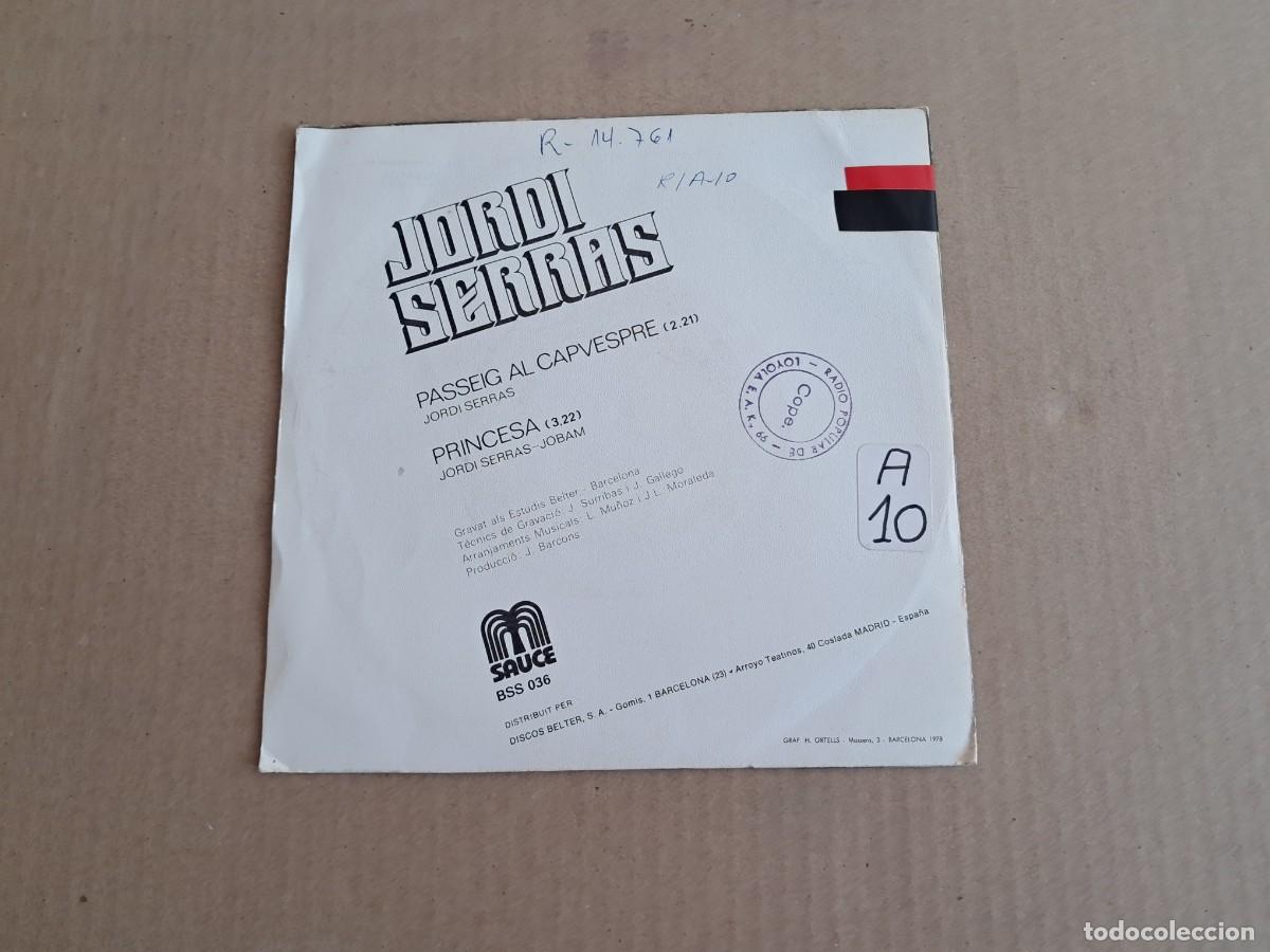 Discos de vinilo: JORDI SERRAS - PASSEIG AL CAPVESPRE SINGLE 1978 - Foto 3