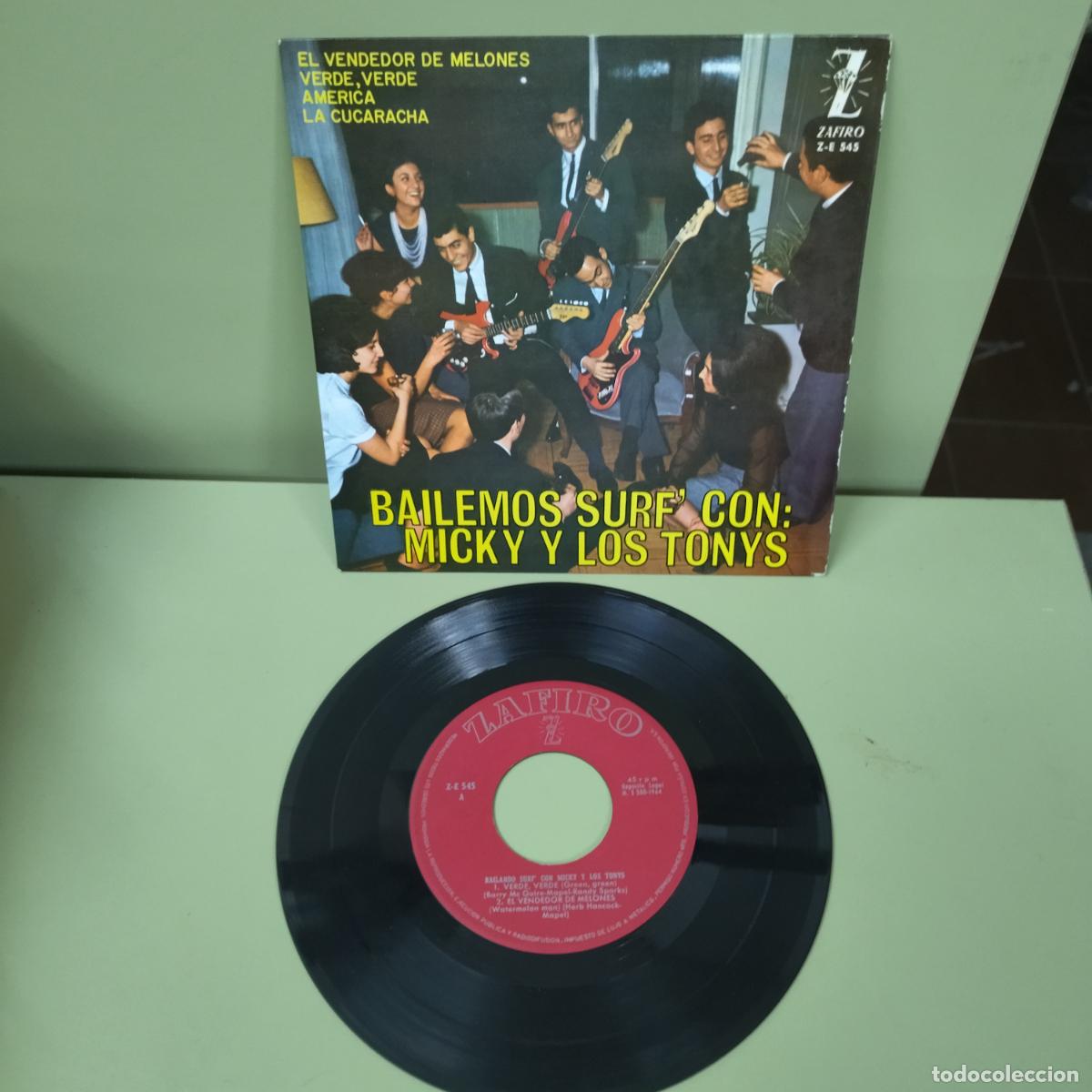 Discos de vinilo: EP SINGLE DISCO VINILO BAILEMOS SURF CON MICKY Y LOS TONYS - Foto 1