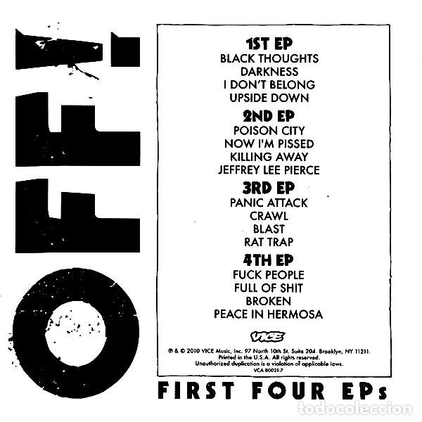 Discos de vinilo: OFF! &ndash; First Four EPs - 4x7&rdquo; Box Set - 2010 - Vice Records &ndash; VCA 80021-7 - Foto 2