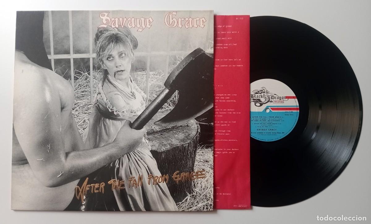 Discos de vinilo: LP SAVAGE GRACE - AFTER THE FALL FROM GRACE - Foto 3