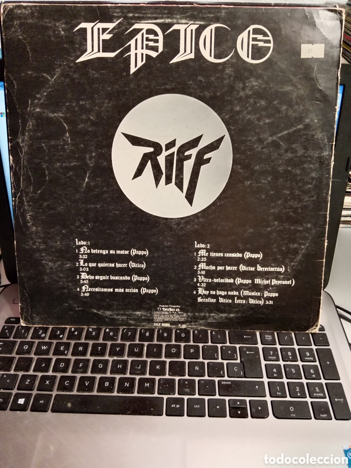 Discos de vinilo: Riff - Epico LP (Argentina 1985) - Foto 3