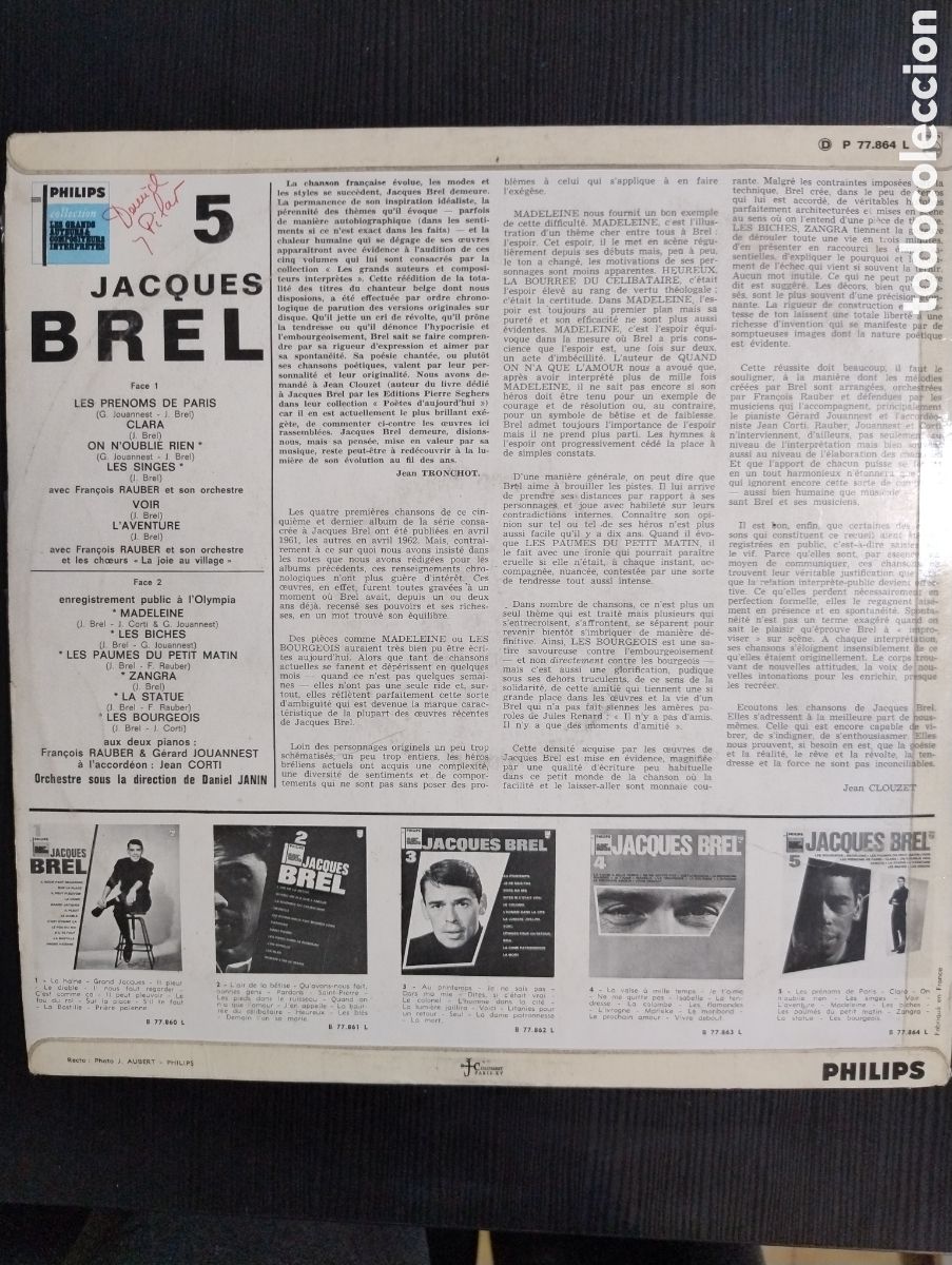 Discos de vinilo: Jacques brel lp france - Foto 2