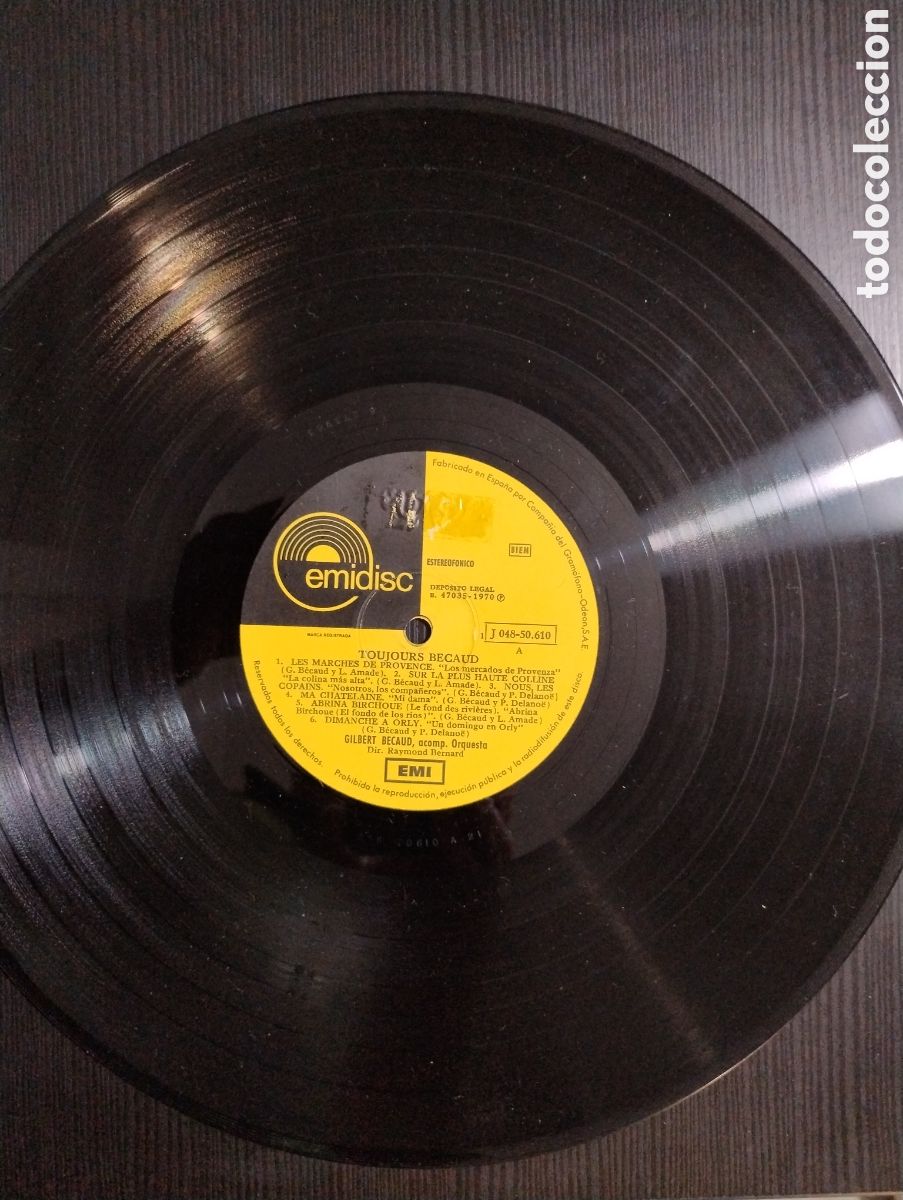 Discos de vinilo: Gilbert becaud toujours becaud lp - Foto 3