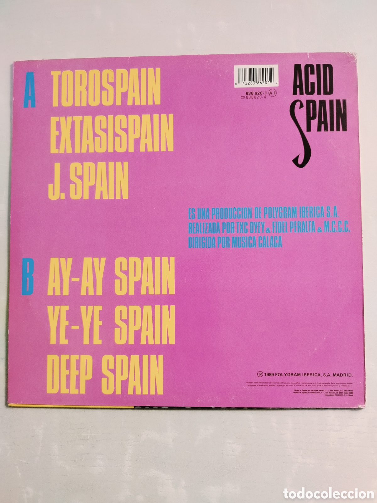 Discos de vinilo: LP Acid Spain, 1989. - Foto 2