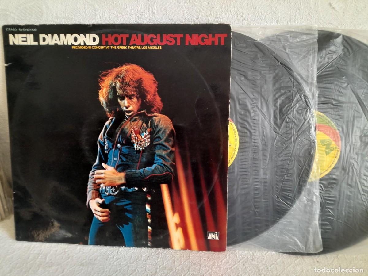 Vinyl-Schallplatten: Neil Diamond.- Hot August Night doble lp doble portada spain 1977 original excelente ver+informaci&oacute;n