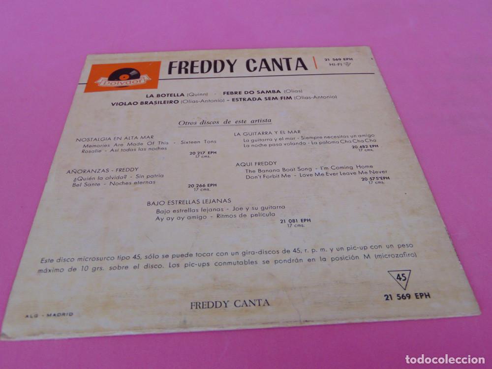 Discos de vinilo: FREDDY - FREDDY CANTA - EP ESPA&Ntilde;OL DE 1961 - Foto 3