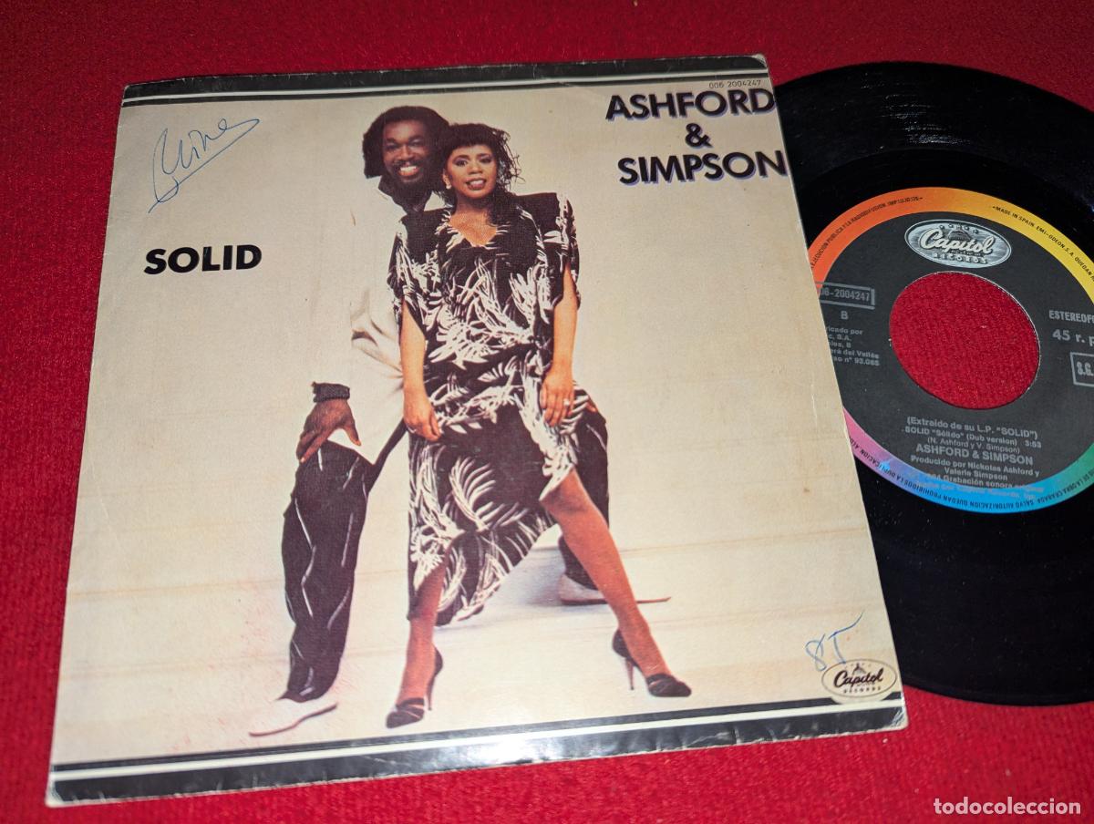 Discos de vinilo: ASHFORD & SIMPSON Solid/Dub version 7 SINGLE 1985 Capitol ESPA&Ntilde;A SPAIN - Foto 1