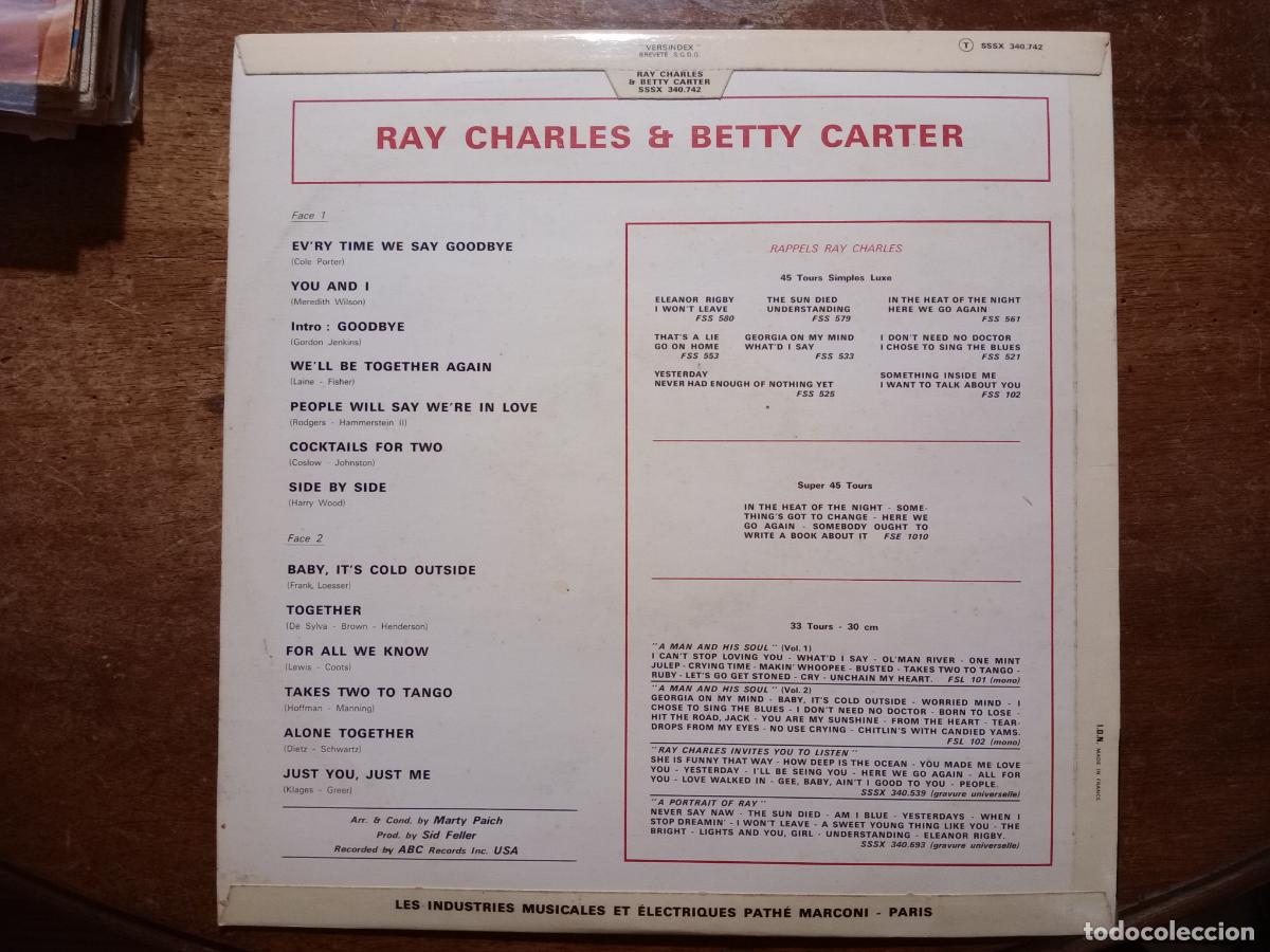 Discos de vinilo: Ray Charles and Betty Carter - Foto 2