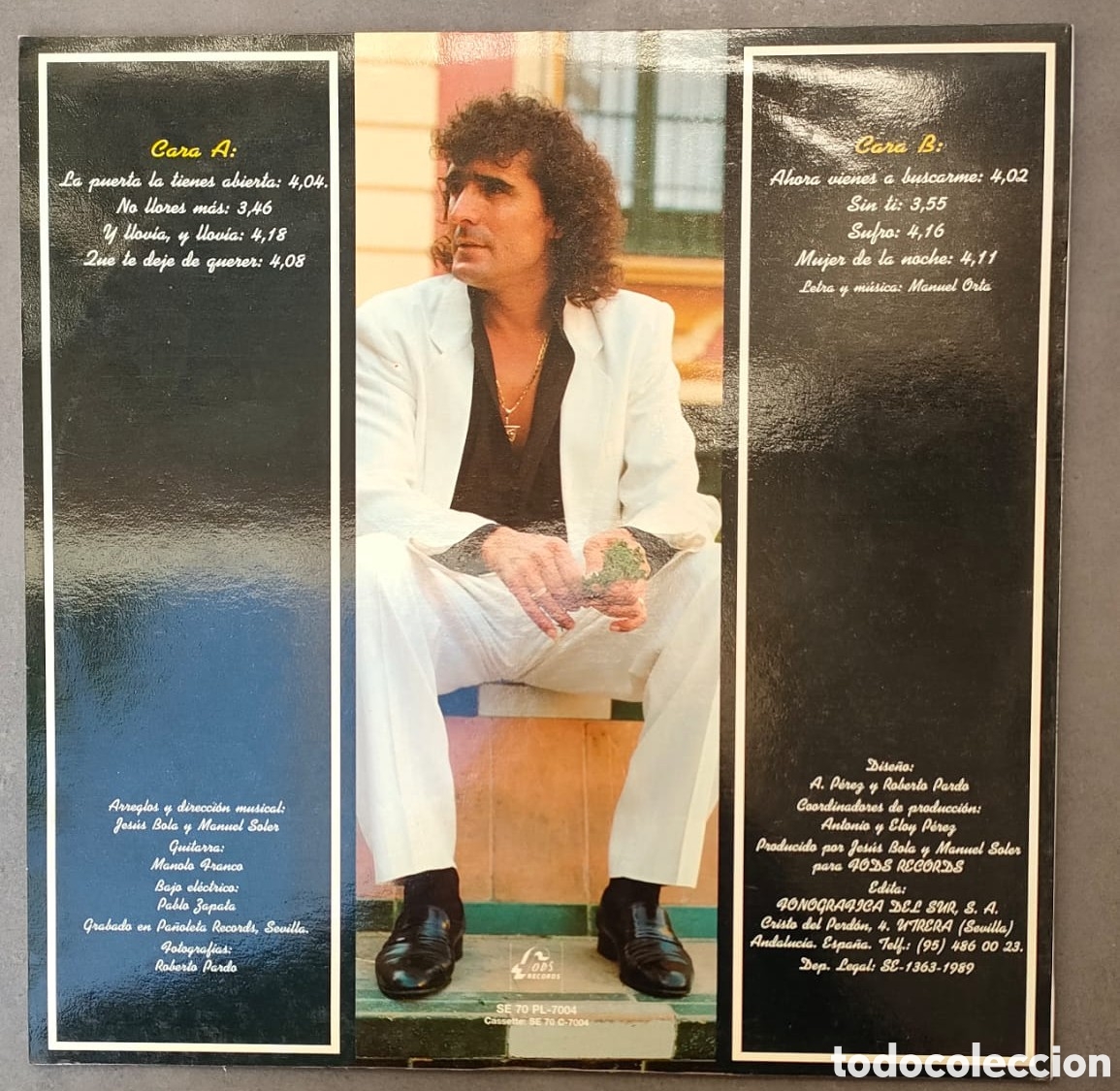 Discos de vinilo: Manuel Orta - Sin ti, 1990 - Sevillanas - Foto 2