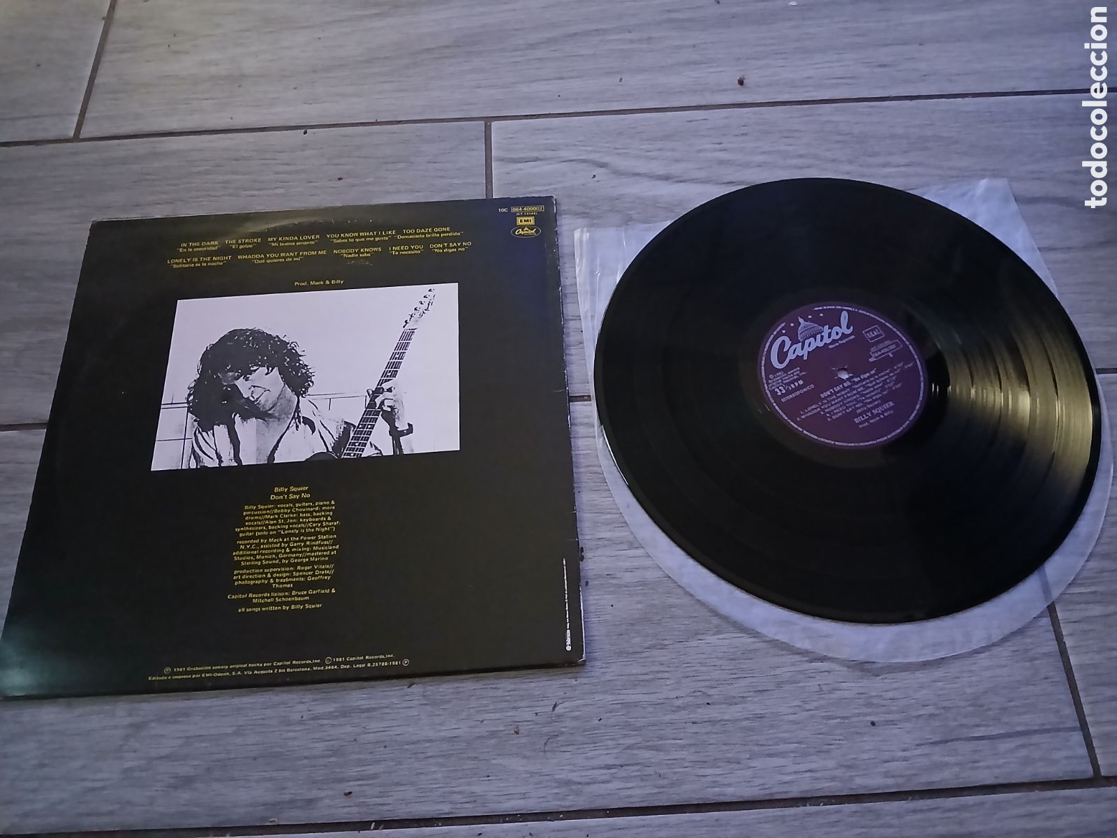 Discos de vinilo: BILLY SQUIER - NO DIGAS NO - SPAIN - CAPITOL - LM - - Foto 2