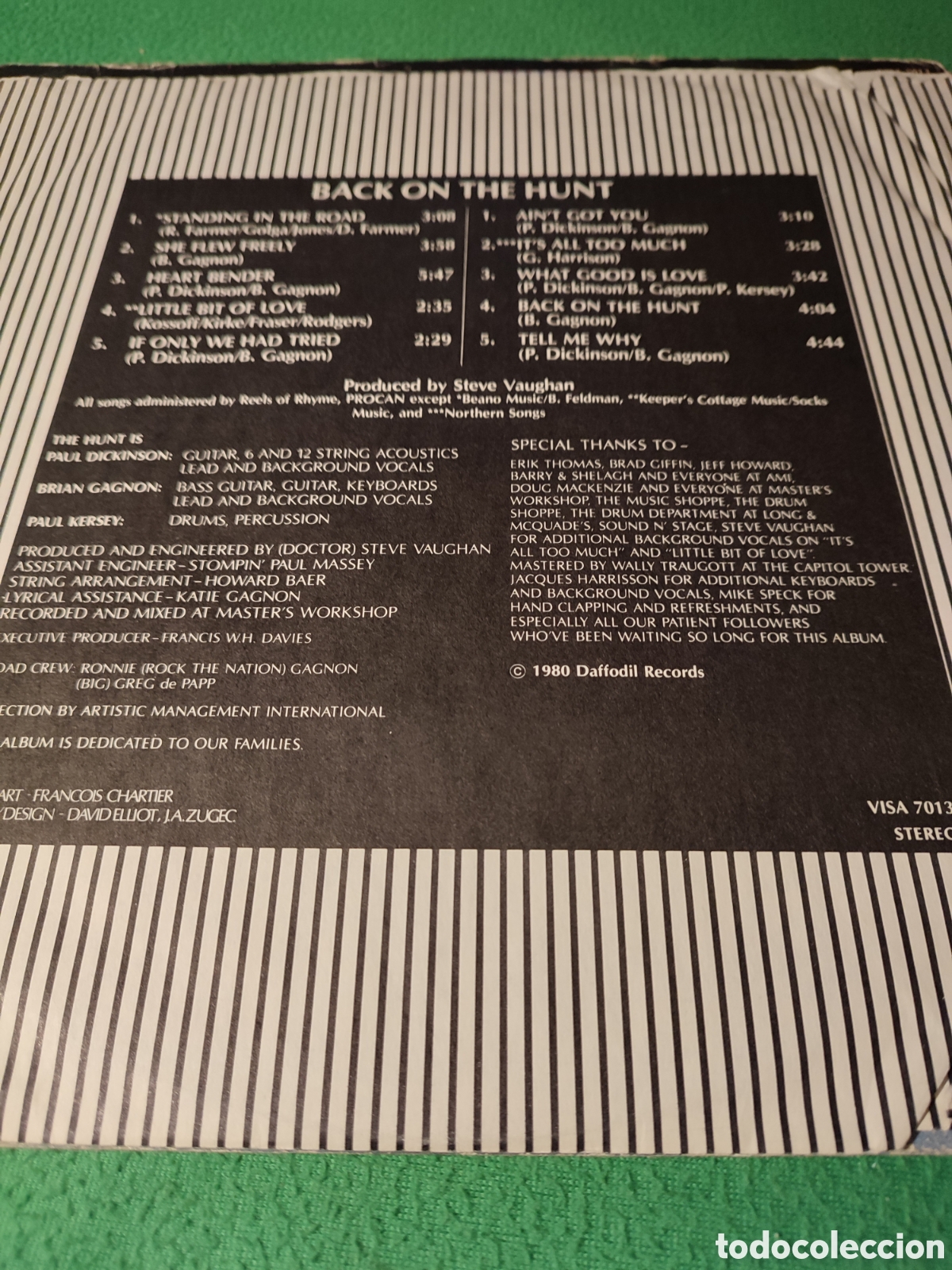 Discos de vinilo: Hunt - Back on the Hunt Vinilo Lp USA - Foto 2