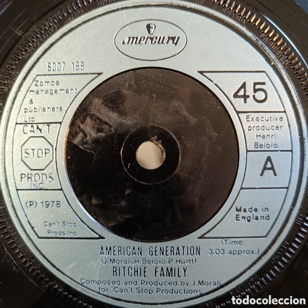Discos de vinilo: The Ritchie Family &ndash; American Generation - Foto 1