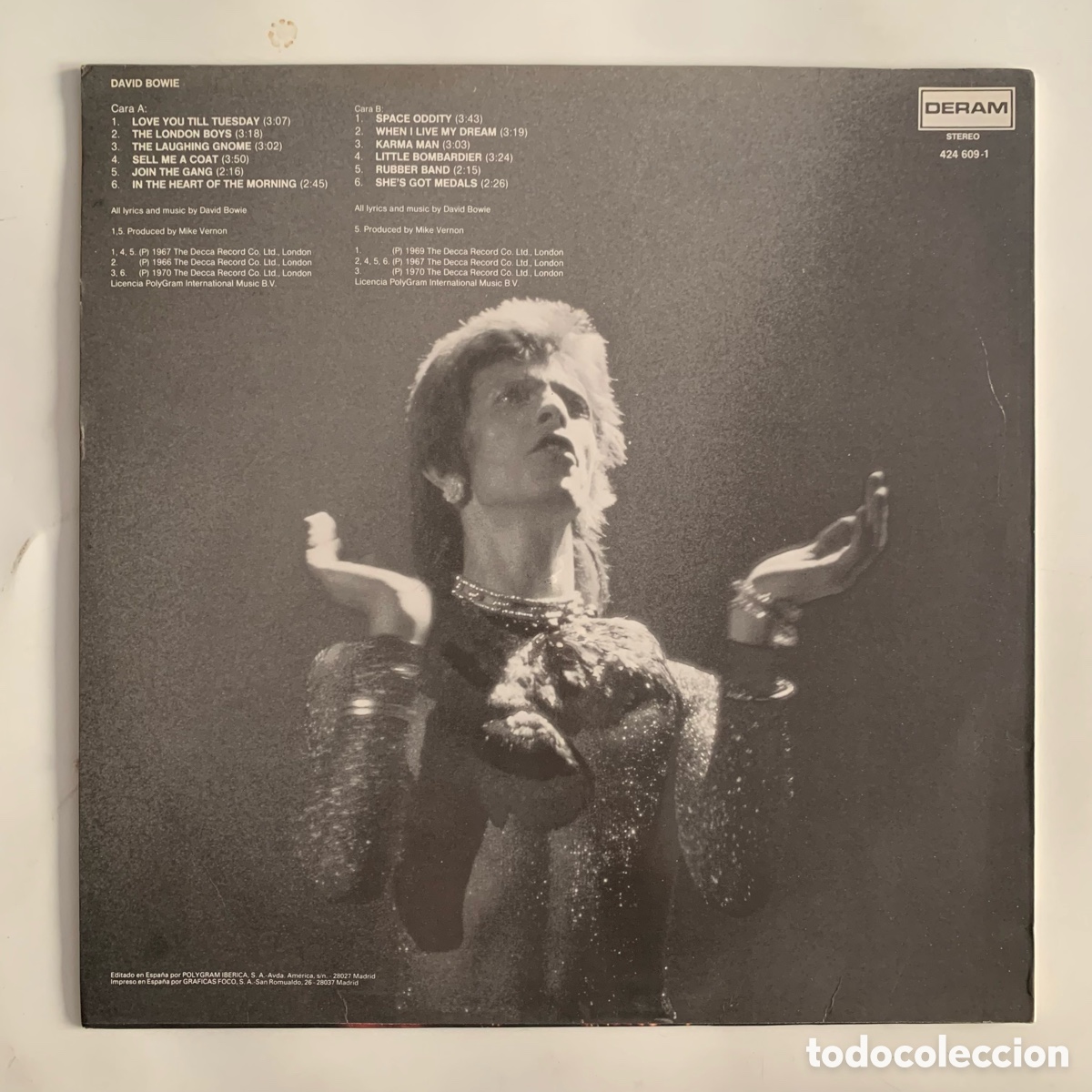 Discos de vinilo: Lp David Bowie edici&oacute;n espa&ntilde;ola de 1990 - Foto 2