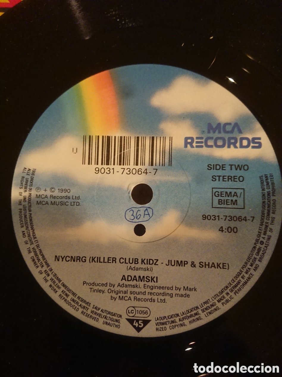 Discos de vinilo: Adamski - Flashback Jack - single - Foto 4