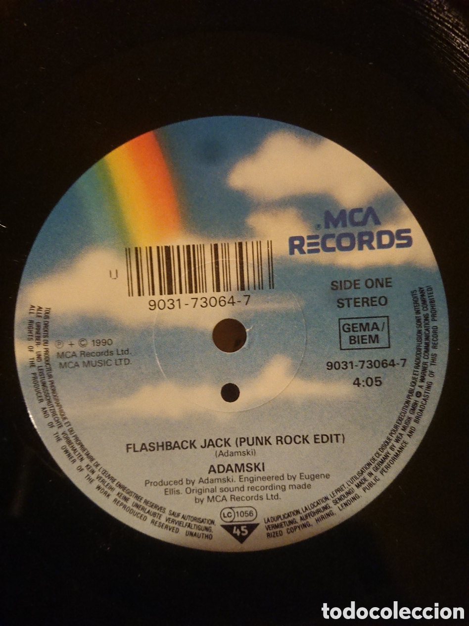 Discos de vinilo: Adamski - Flashback Jack - single - Foto 5