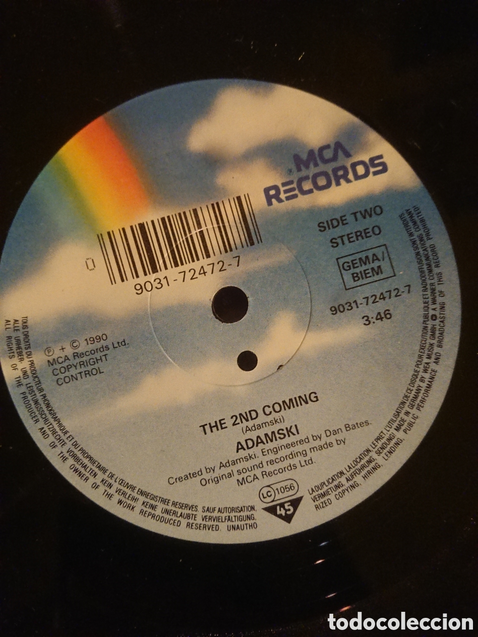 Discos de vinilo: Adamski - The space jungle - single - Foto 3
