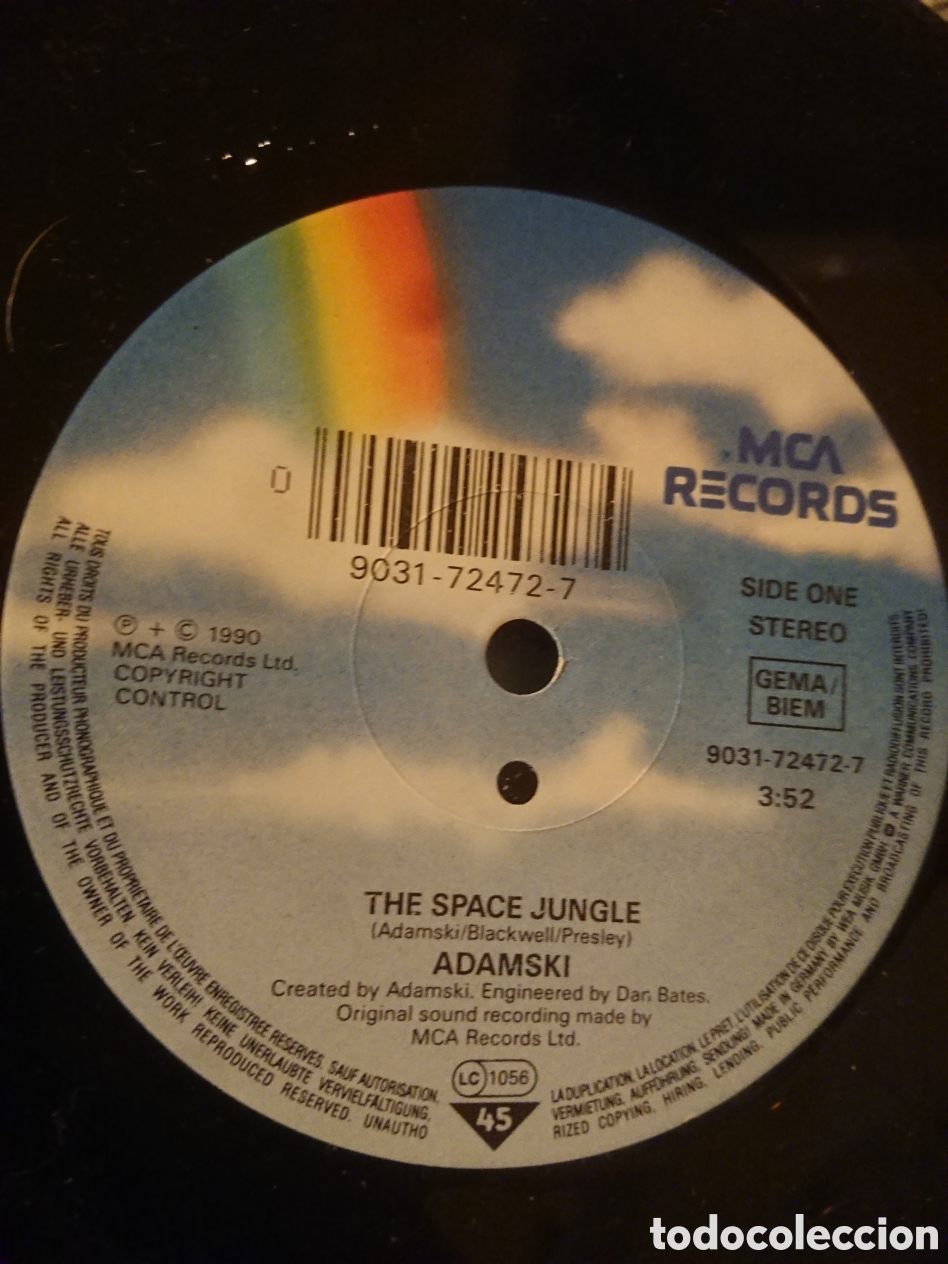 Discos de vinilo: Adamski - The space jungle - single - Foto 4