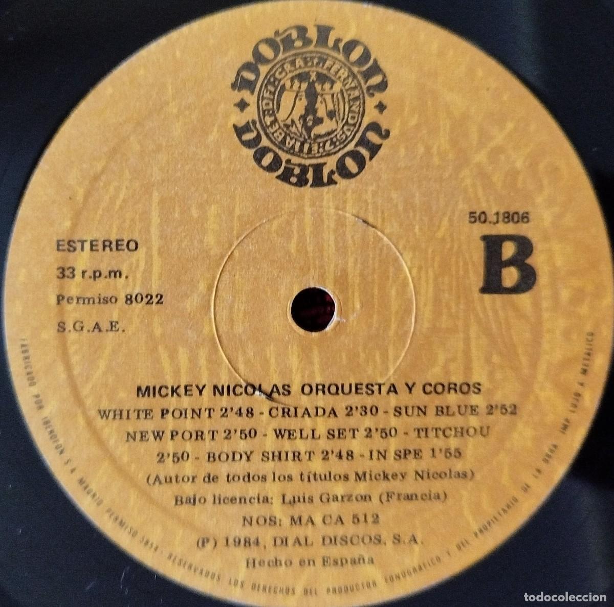 Discos de vinilo: MICKEY NICOLAS ** Orquesta Y Coros ** VINILO LP 1984 - Foto 4