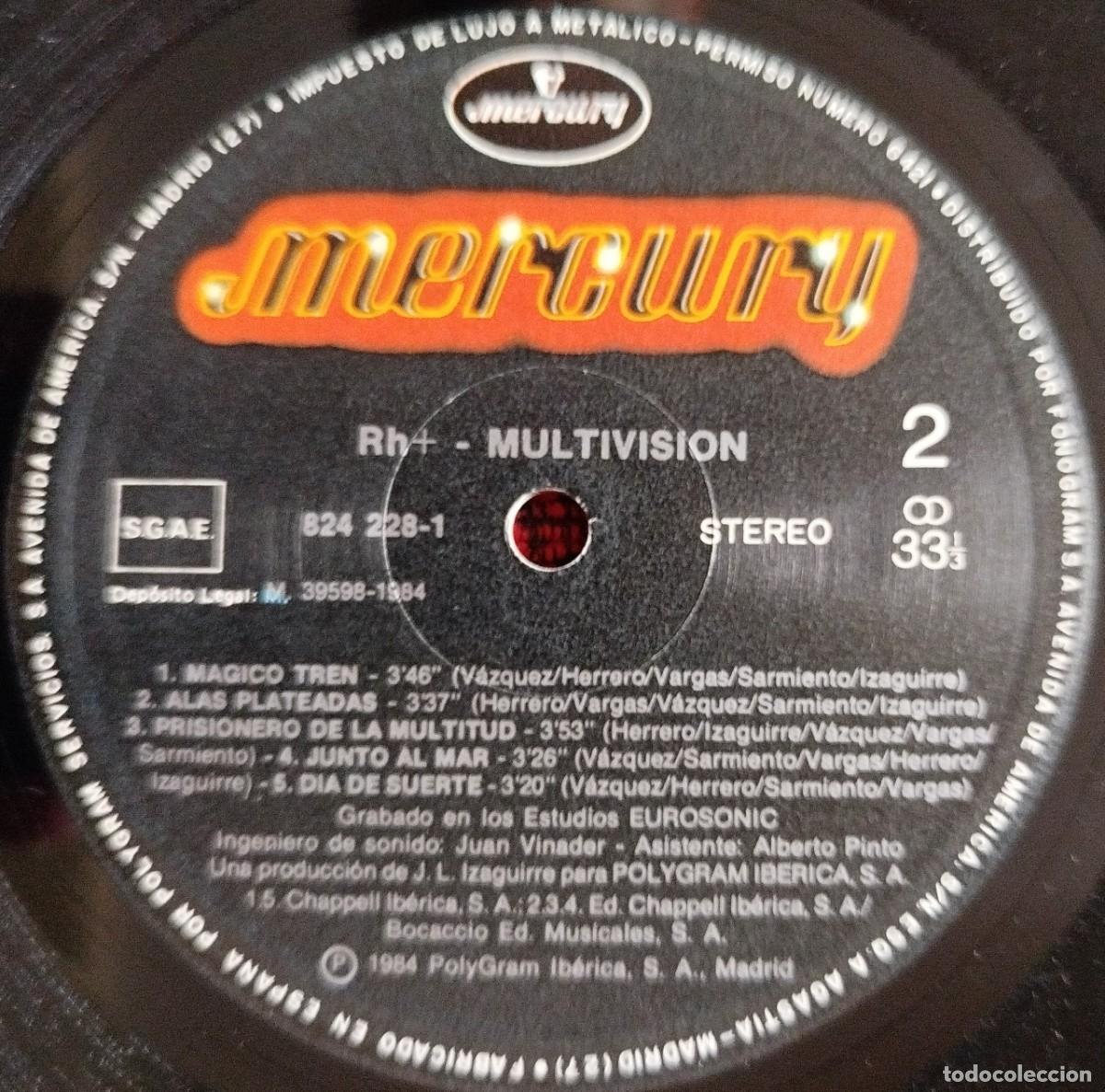 Discos de vinilo: RH+ ** Multivision ** VINILO LP 1984 - Foto 4