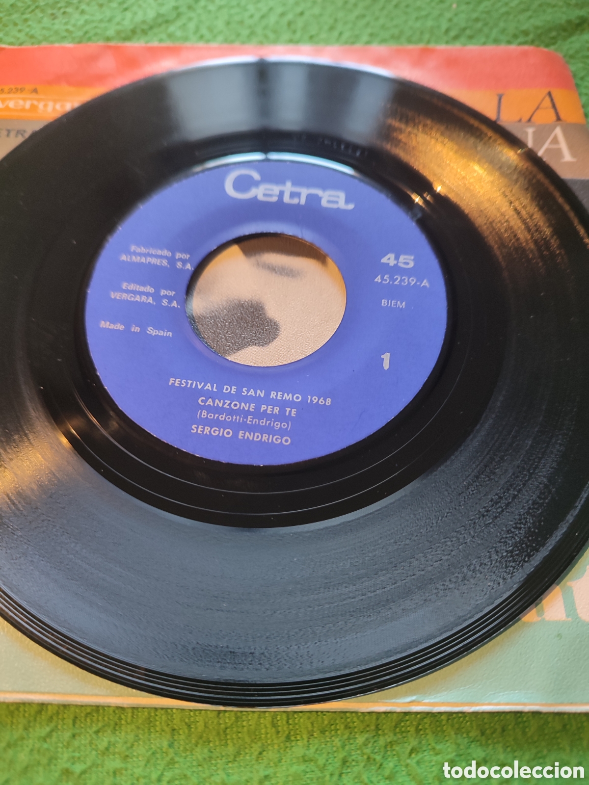 Discos de vinilo: Sergio Endrigo -Gianni Pettenati- Canzone per te - Foto 3