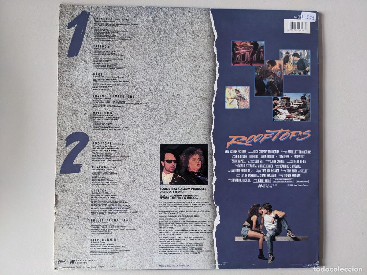 Discos de vinilo: L571 ROOFTOPS LP VINILO BANDA SONORA - EDITADO 1989 - Foto 2