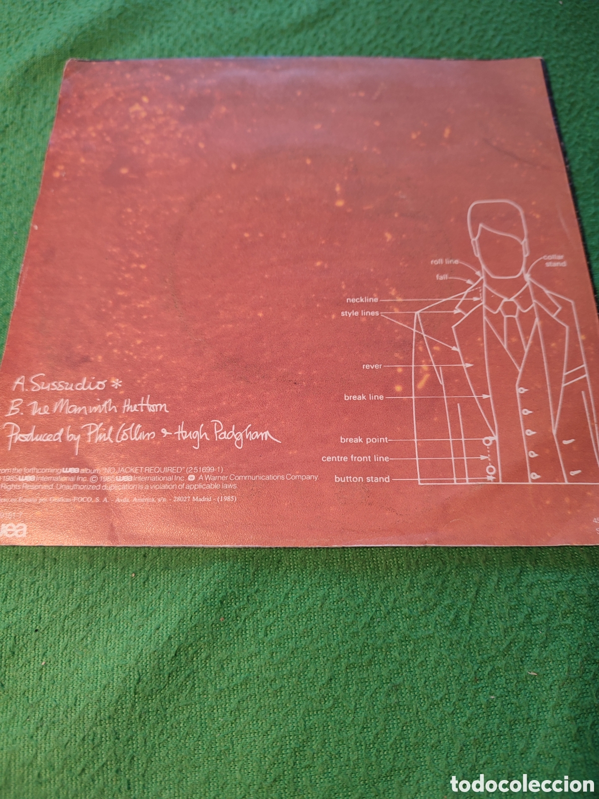 Discos de vinilo: Phil Collins - Sussudio edici&oacute;n espa&ntilde;ola - Foto 2