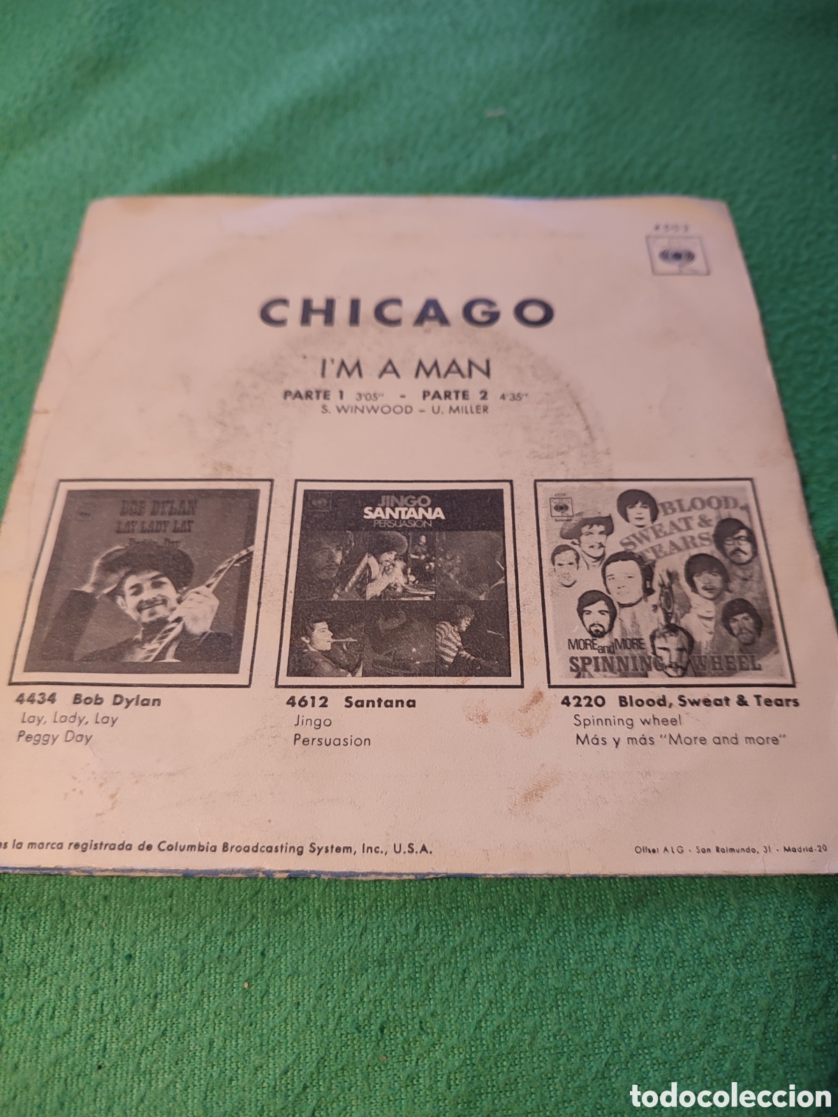 Discos de vinilo: Chicago - Im a man parte 1 - parte 2 - Foto 2