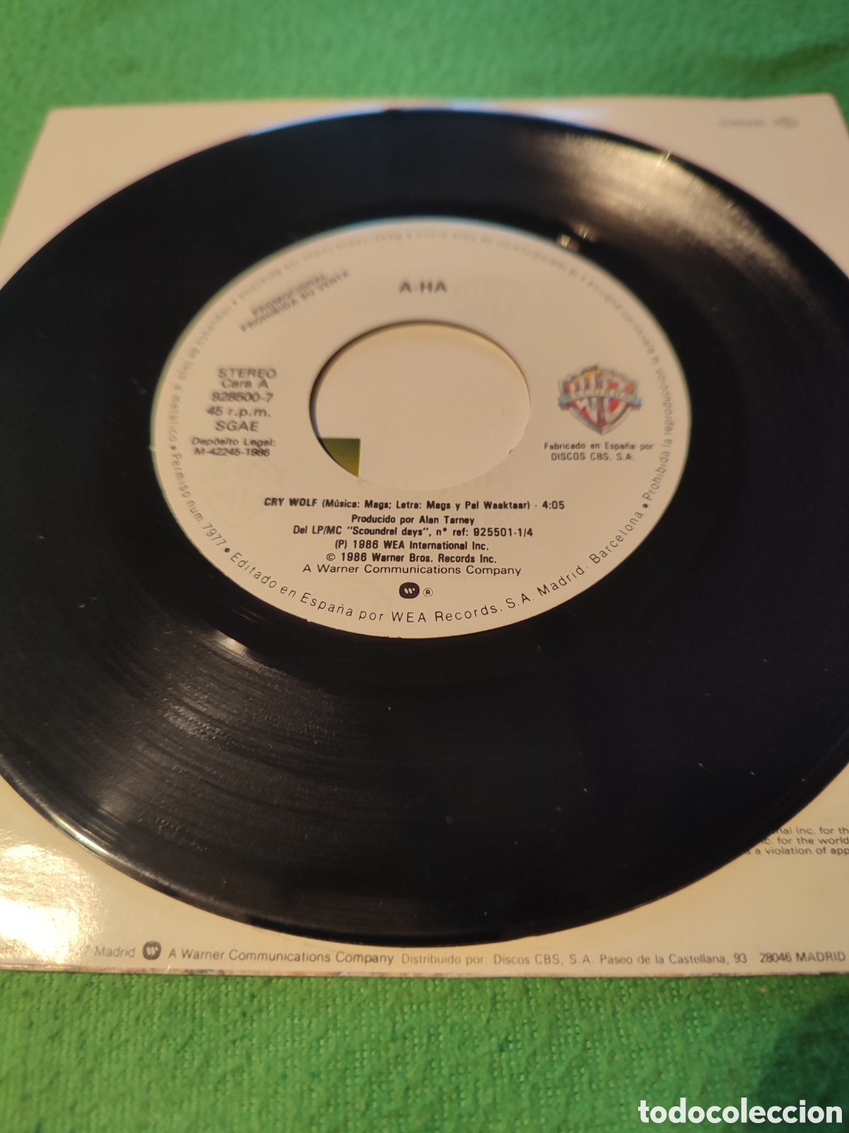 Discos de vinilo: A - HA - Cry wolf edici&oacute;n promo - Foto 3