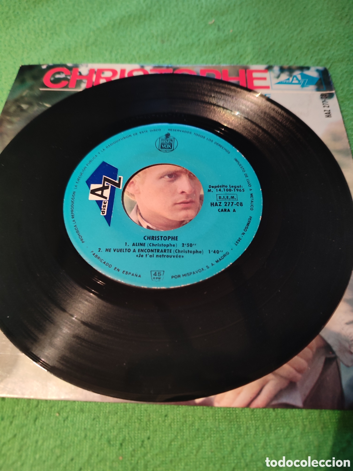 Discos de vinilo: Christophe - Aline + 3 Edici&oacute;n de 1965 - Foto 3