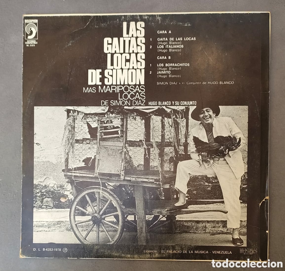 Discos de vinilo: Sim&oacute;n D&iacute;az con Hugo y su conjunto - Las Gaitas de Sim&oacute;n, 1978 - Foto 2