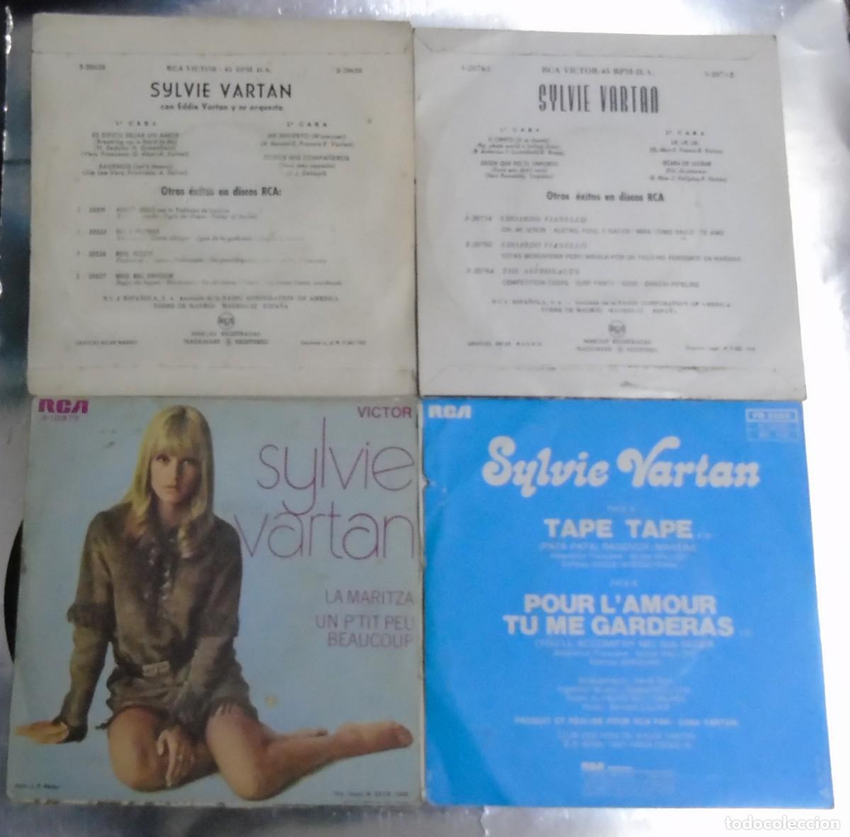 Discos de vinilo: SYLVIE VARTAN --- LOTE 4 SINGLES - Foto 2