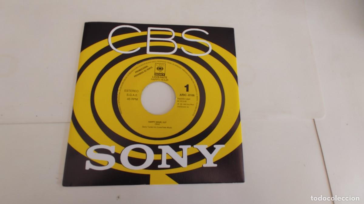 Discos de vinilo: LOVE HATE-SINGLE HAPPY HOUR-PROMO UNA CARA - Foto 1