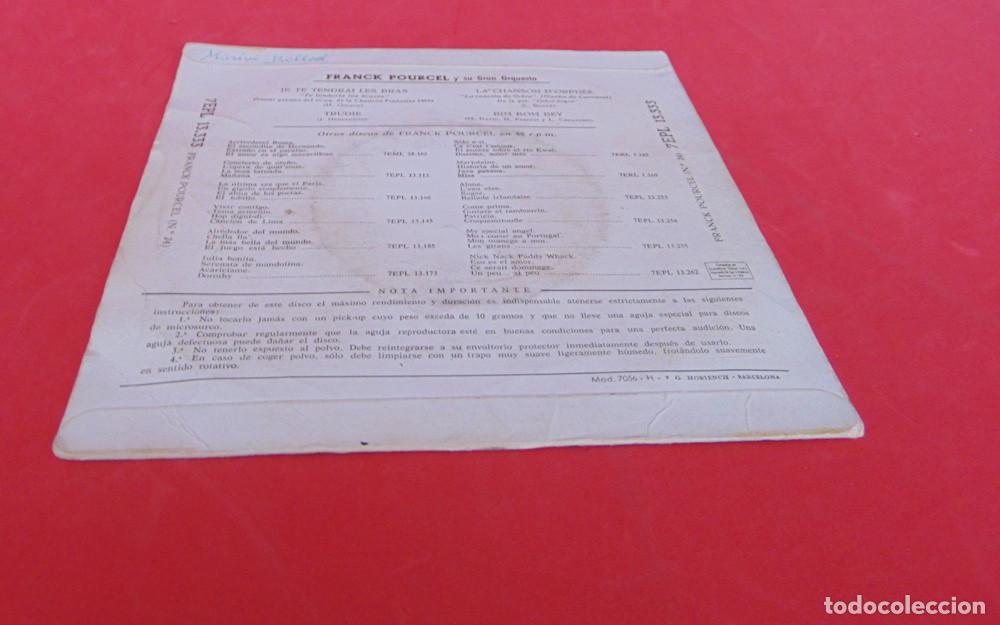Discos de vinilo: FRANCK POURCEL - EP DE 1959 - Foto 3
