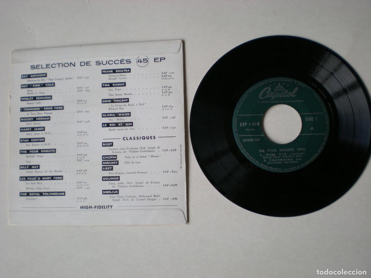 Discos de vinilo: THE 4 KNIGHTS - SING CRY + 3 - CAPITOL EAP1-414 - EDITADO EN FRANCIA - Foto 2