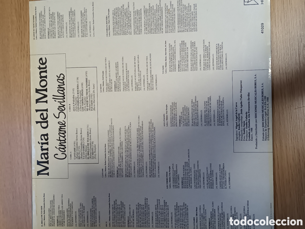 Discos de vinilo: Maria del Monte cantame sevillanas - Foto 2