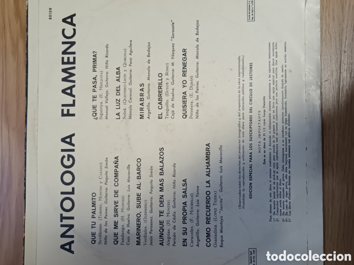 Discos de vinilo: Antologia Flamenca lo vinilo - Foto 2