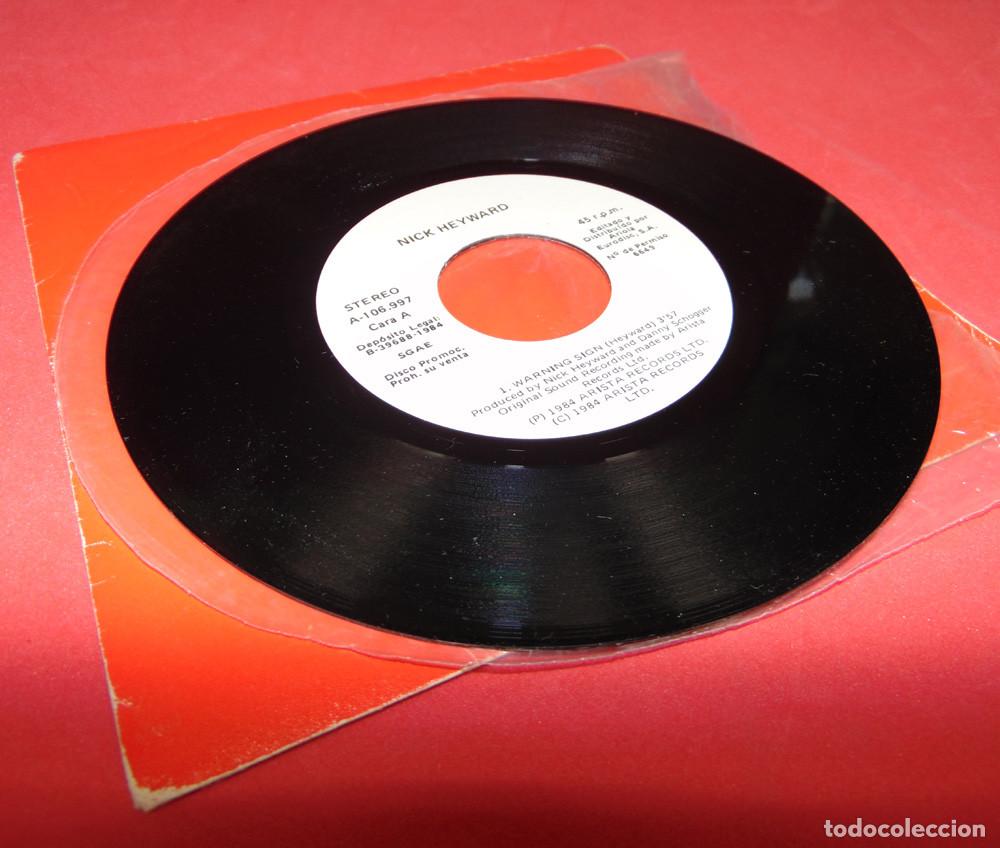 Discos de vinilo: NICK HEYWARD - WARNING SIGN - SINGLE PROMO 1984 - Foto 5