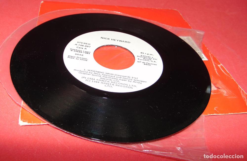 Discos de vinilo: NICK HEYWARD - WARNING SIGN - SINGLE PROMO 1984 - Foto 6